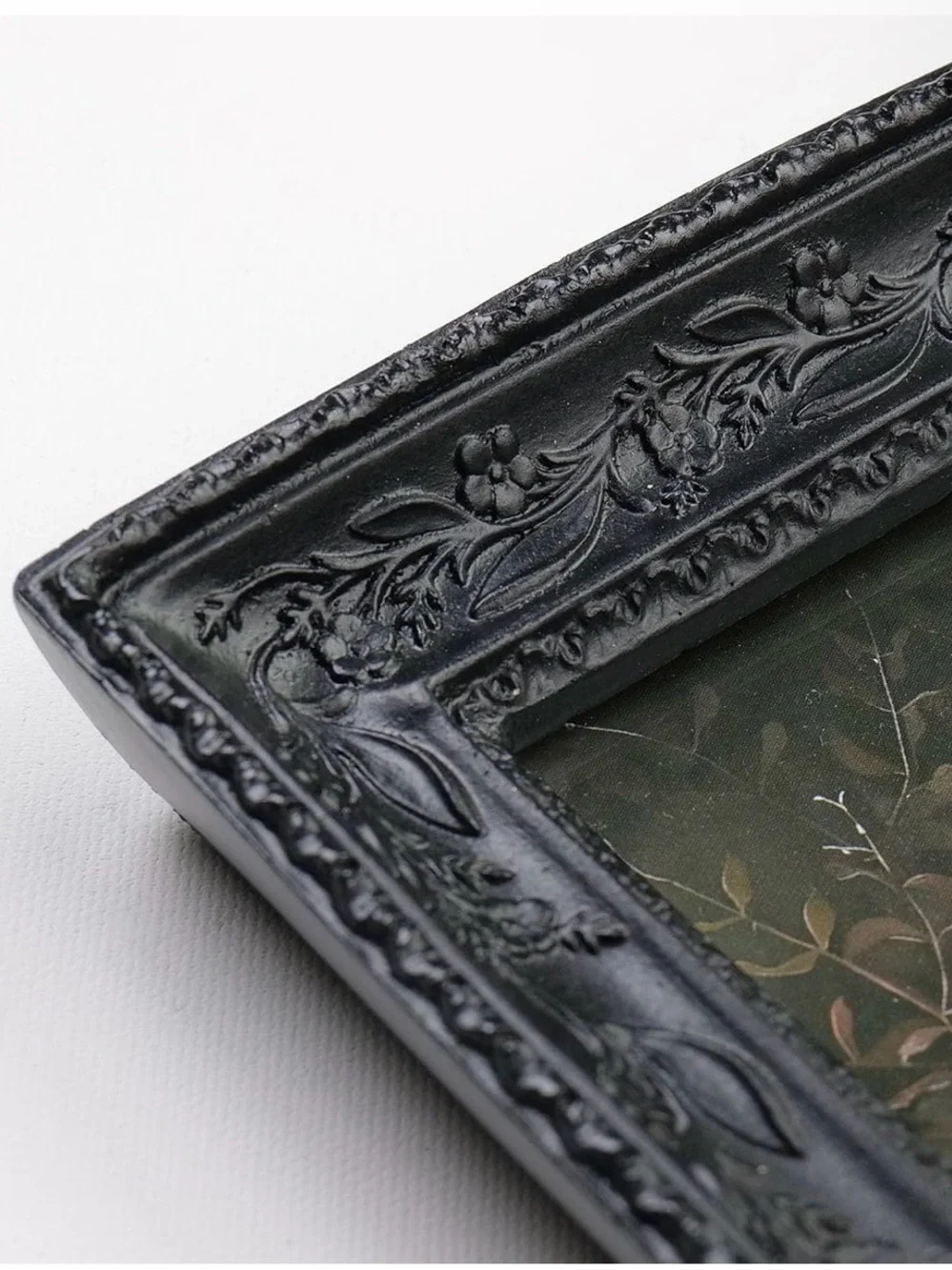 Ornate Black Decorative Picture Frame with Reading Ghosts